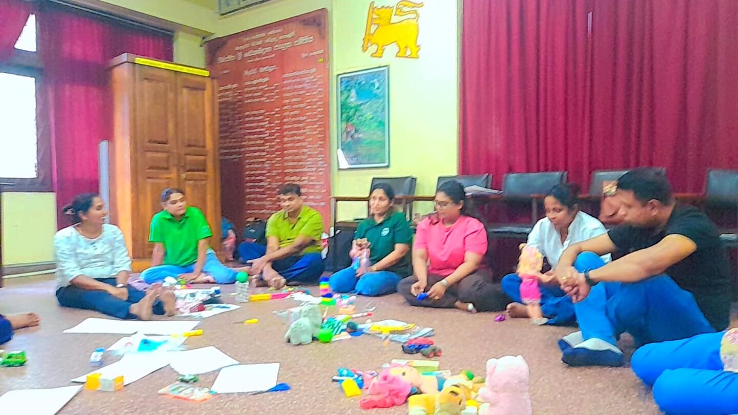 Participants reflecting together during the practical session